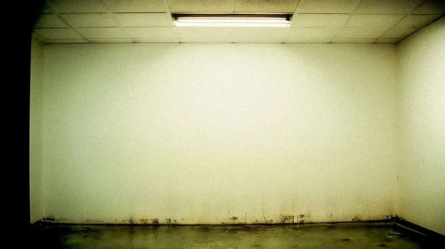 Black mould spreading across a ceiling and wall corner in a poorly ventilated room